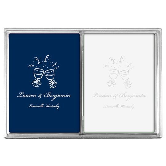 Toasting Wine Glasses Double Deck Playing Cards